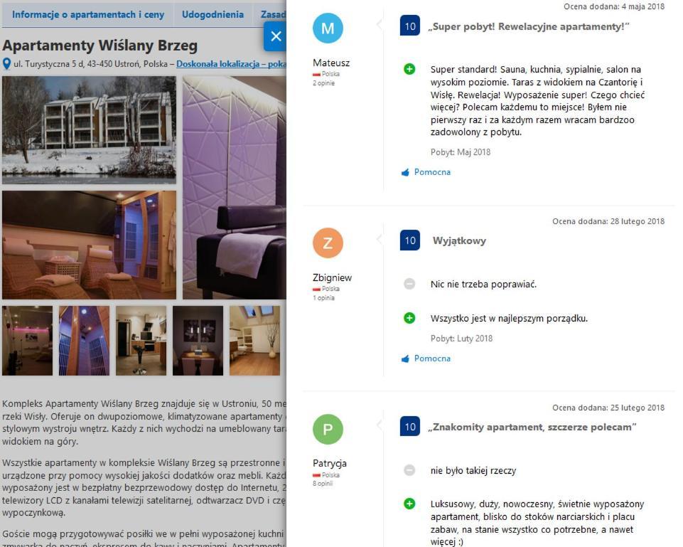 Apartamenty Wislany Brzeg Ustron Exterior foto
